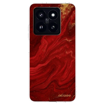 Picasee silikonski prozorni ovitek za Xiaomi 14 Pro - Red