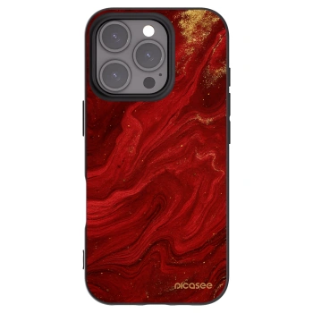 Picasee silikonski črni ovitek za Apple iPhone 16 Pro - Red