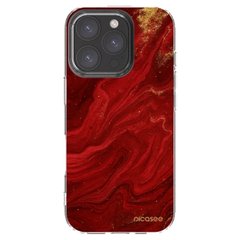 Picasee silikonski prozorni ovitek za Apple iPhone 16 Pro - Red