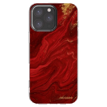 Picasee silikonski prozorni ovitek za Apple iPhone 16 Pro Max - Red