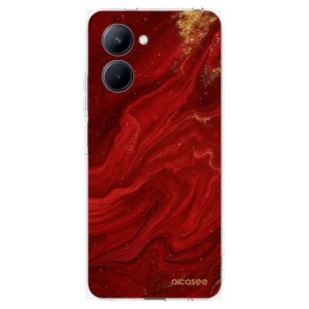 Picasee silikonski prozorni ovitek za Realme C33 (2023) - Red