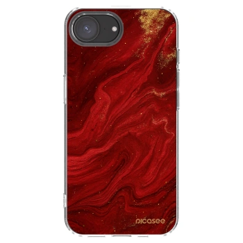 Picasee silikonski prozorni ovitek za Apple iPhone 16e - Red
