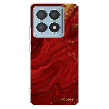 Picasee silikonski prozorni ovitek za Xiaomi 14T Pro - Red