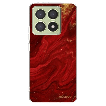 Picasee silikonski prozorni ovitek za Xiaomi 14T - Red