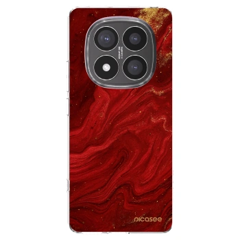 Picasee silikonski prozorni ovitek za Xiaomi Redmi Note 14 Pro+ 5G - Red