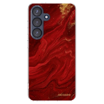 Picasee silikonski prozorni ovitek za Samsung Galaxy S25 5G - Red