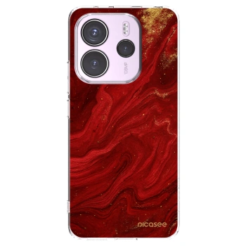 Picasee silikonski prozorni ovitek za Xiaomi Redmi Note 14 4G - Red