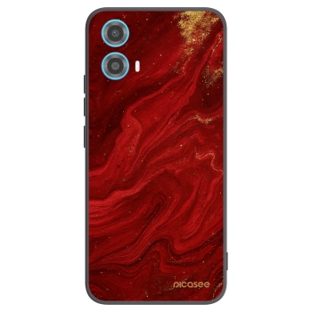 Picasee silikonski črni ovitek za Motorola Moto G34 5G - Red