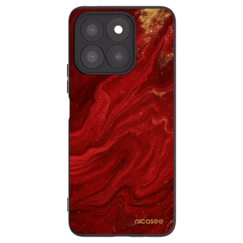 Picasee silikonski črni ovitek za Honor X8c - Red