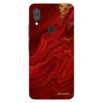Picasee silikonski prozorni ovitek za Xiaomi Redmi 7 - Red