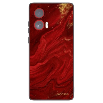 Picasee silikonski črni ovitek za Motorola Edge 50 Fusion - Red
