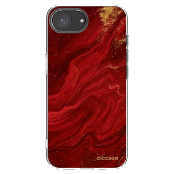 Picasee silikonski prozorni ovitek za Apple iPhone 17e - Red