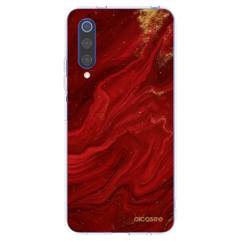 Picasee silikonski prozorni ovitek za Xiaomi Mi 9 SE - Red