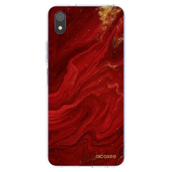 Picasee silikonski prozorni ovitek za Xiaomi Redmi 7A - Red