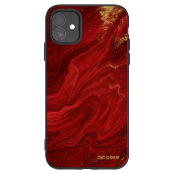 Picasee silikonski črni ovitek za Apple iPhone 11 - Red
