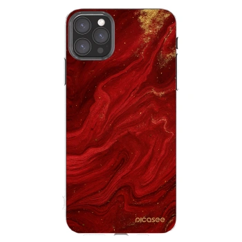 Picasee silikonski prozorni ovitek za Apple iPhone 11 Pro Max - Red