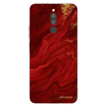 Picasee silikonski prozorni ovitek za Xiaomi Redmi 8 - Red