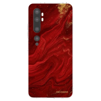 Picasee silikonski prozorni ovitek za Xiaomi Mi Note 10 (Pro) - Red