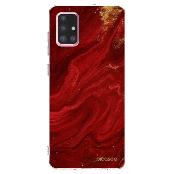 Picasee silikonski prozorni ovitek za Samsung Galaxy A71 A715F - Red