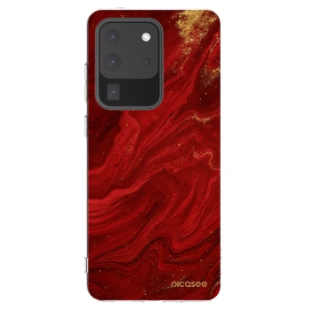 Picasee silikonski prozorni ovitek za Samsung Galaxy S20 Ultra 5G G988F - Red