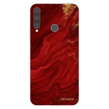 Picasee silikonski prozorni ovitek za Huawei P40 Lite E - Red