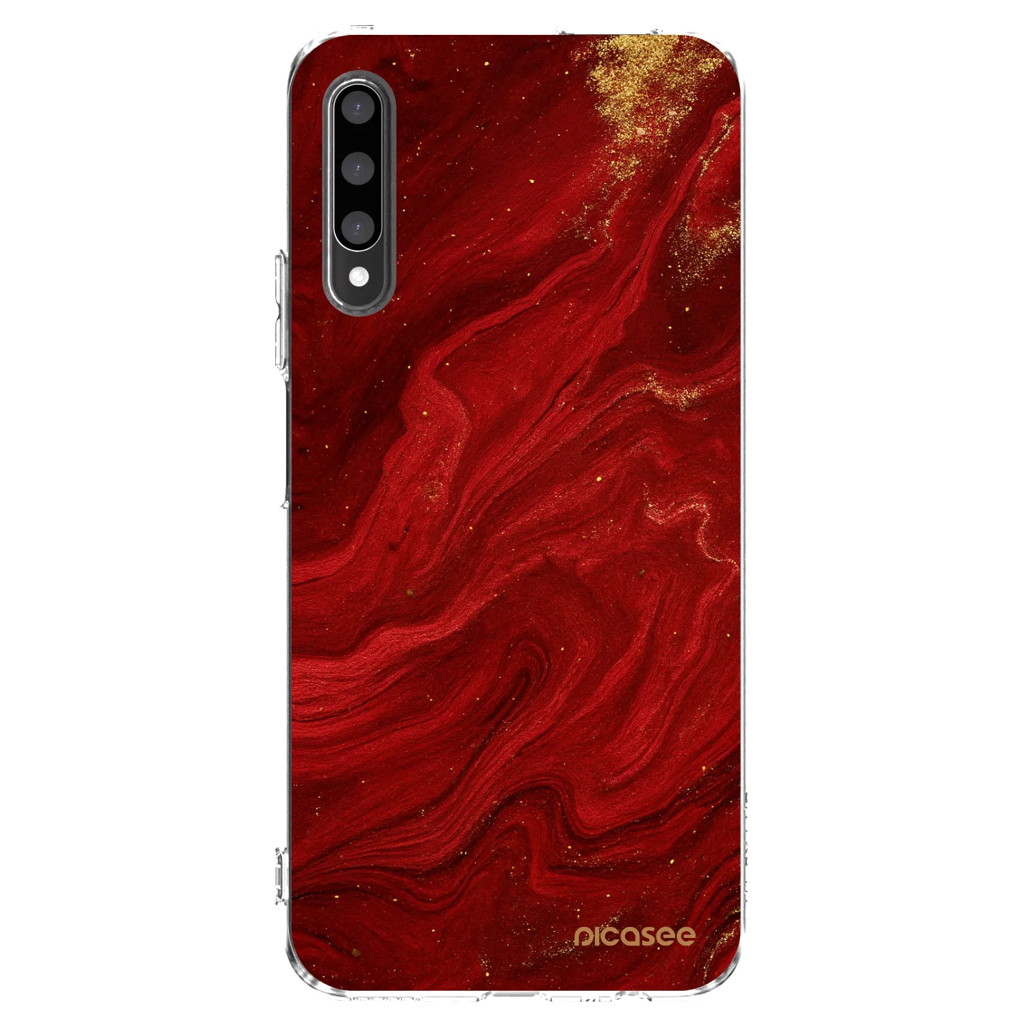 Picasee silikonski prozorni ovitek za Honor 9X Pro - Red