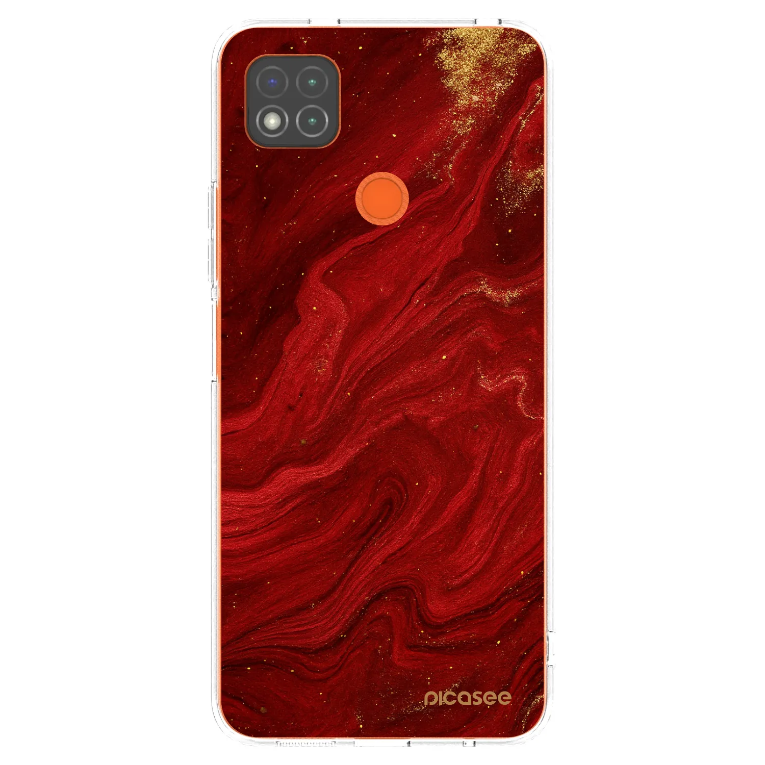 Picasee silikonski prozorni ovitek za Xiaomi Redmi 9C - Red