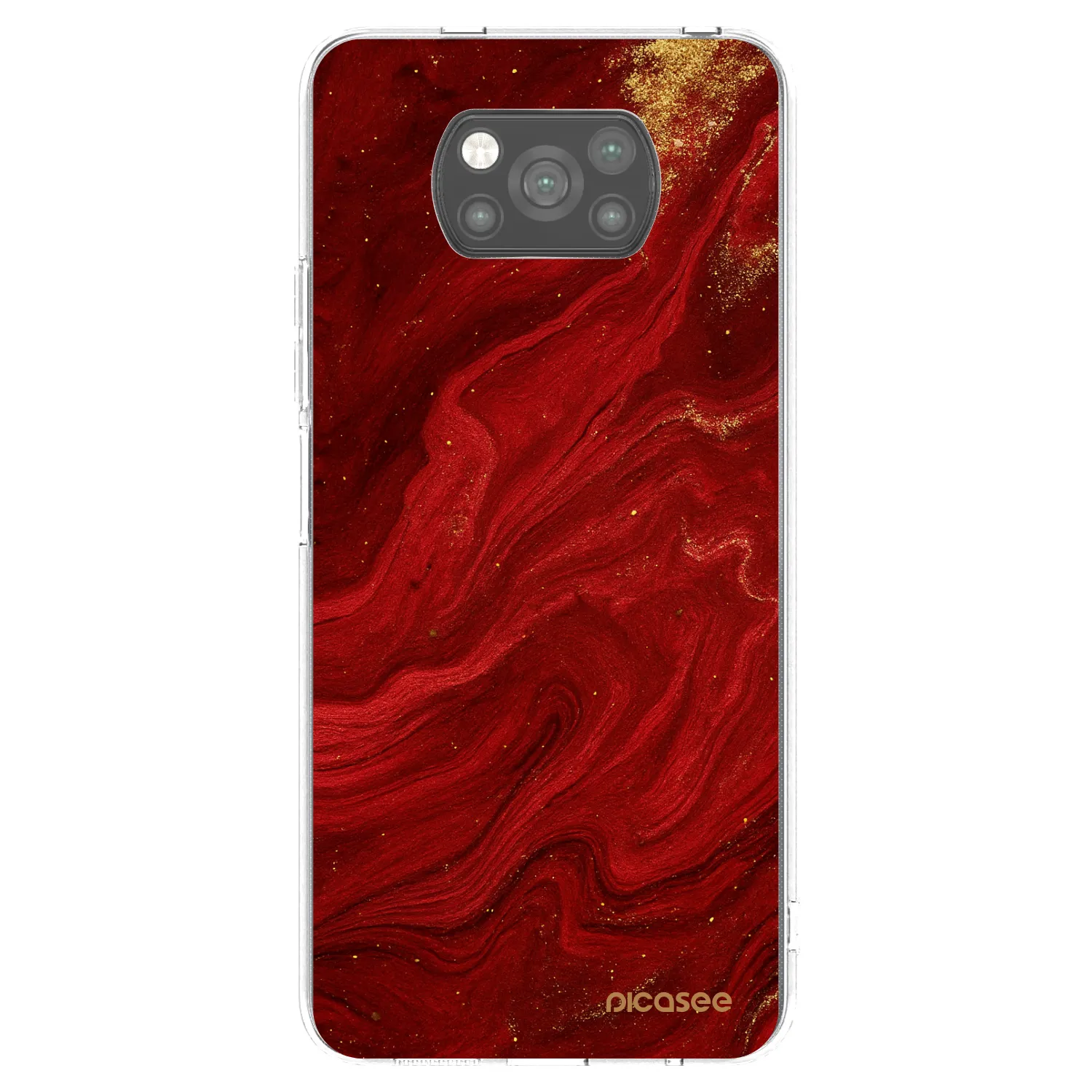 Picasee silikonski črni ovitek za Xiaomi Poco X3 - Red