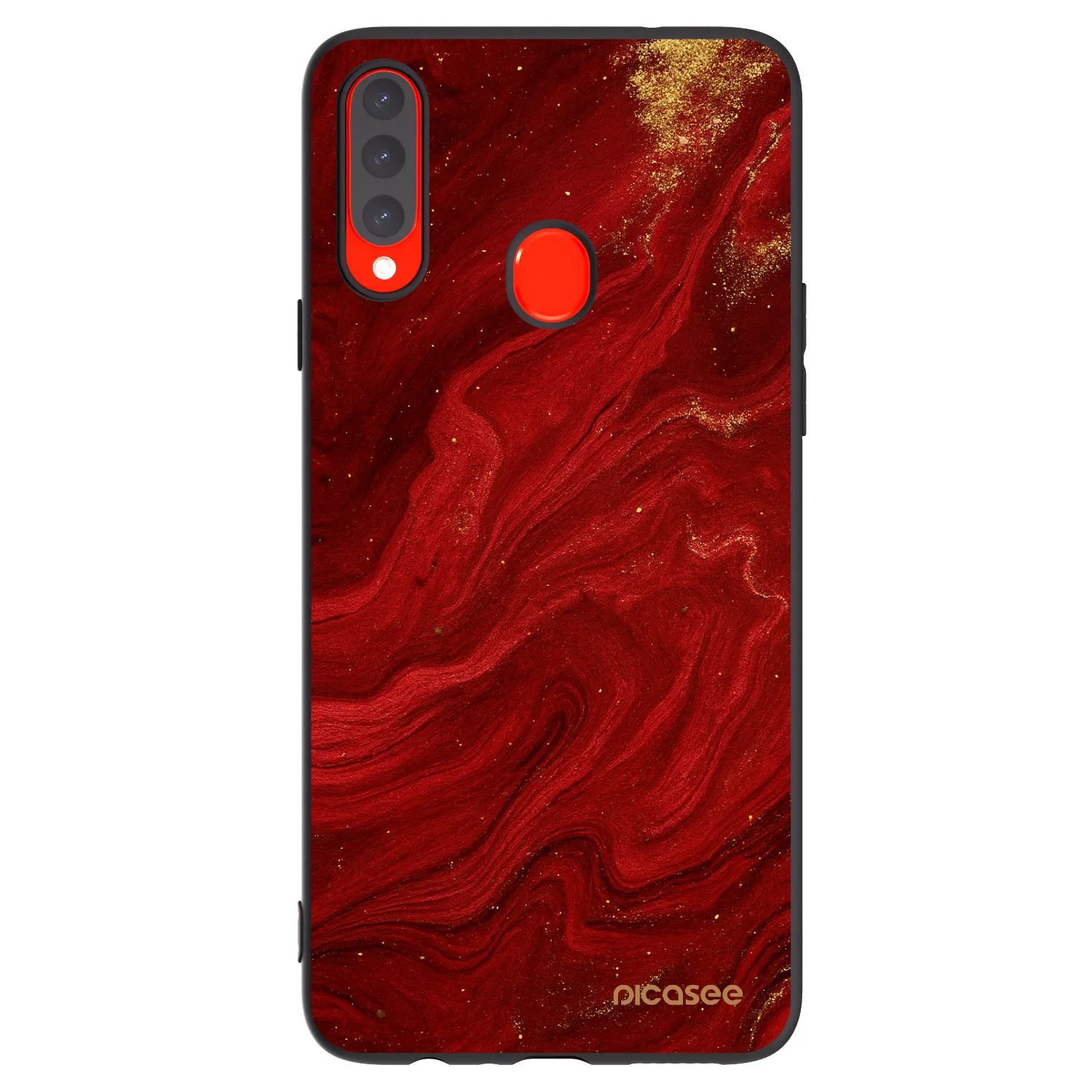 Picasee silikonski črni ovitek za Samsung Galaxy A20s - Red