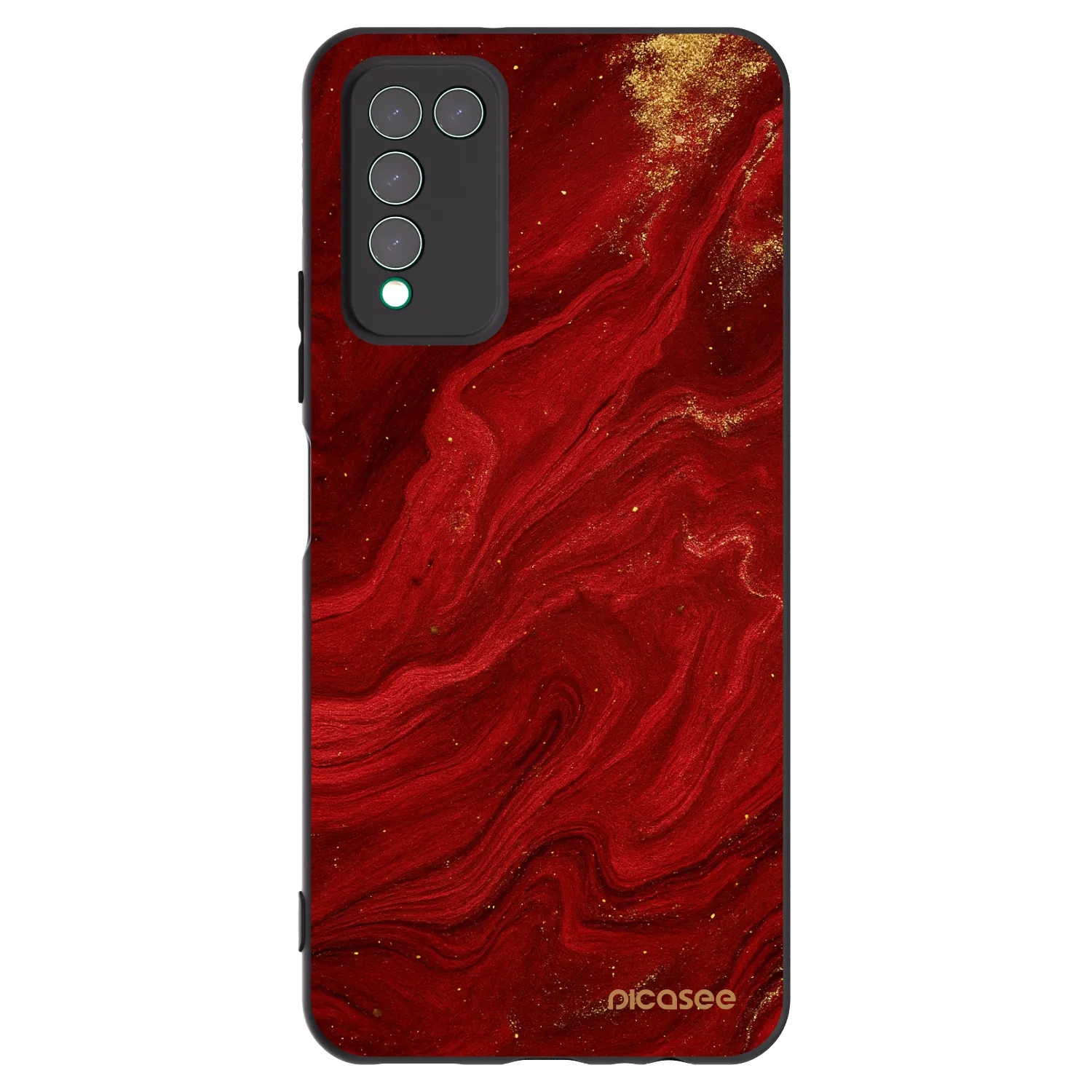 Picasee silikonski črni ovitek za Honor 10X Lite - Red