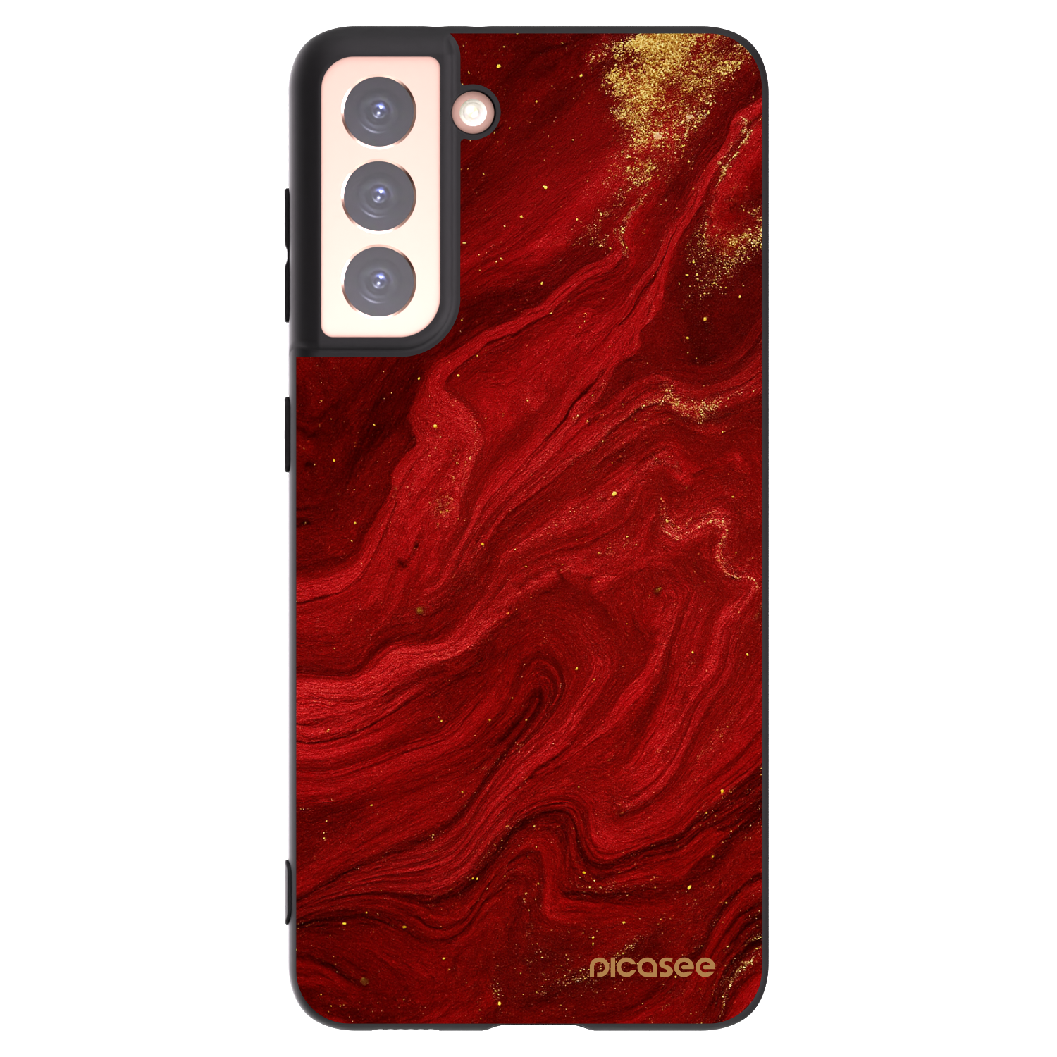 Picasee silikonski črni ovitek za Samsung Galaxy S21 5G G991B - Red