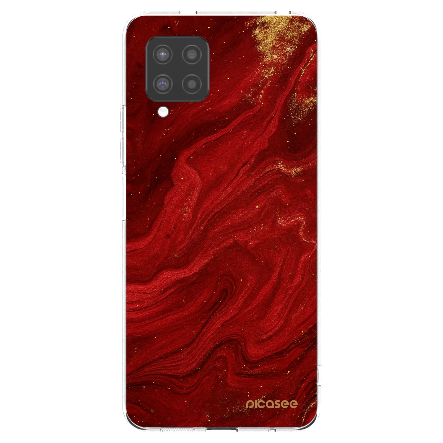 Picasee silikonski prozorni ovitek za Samsung Galaxy A42 A426B - Red