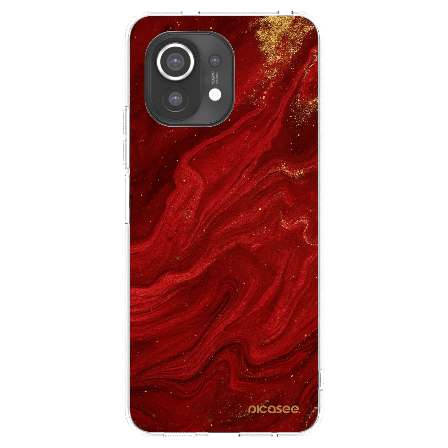 Picasee silikonski prozorni ovitek za Xiaomi Mi 11 - Red
