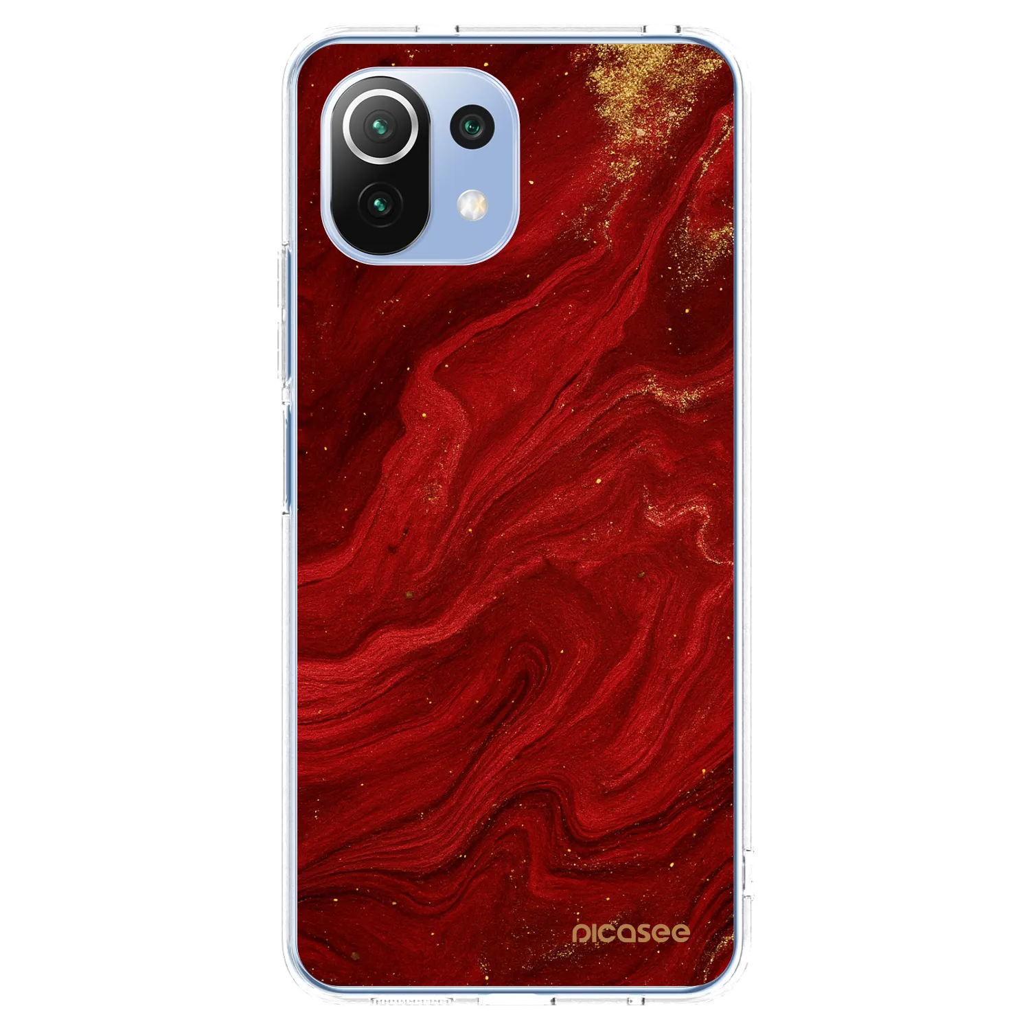 Picasee silikonski prozorni ovitek za Xiaomi Mi 11 Lite - Red