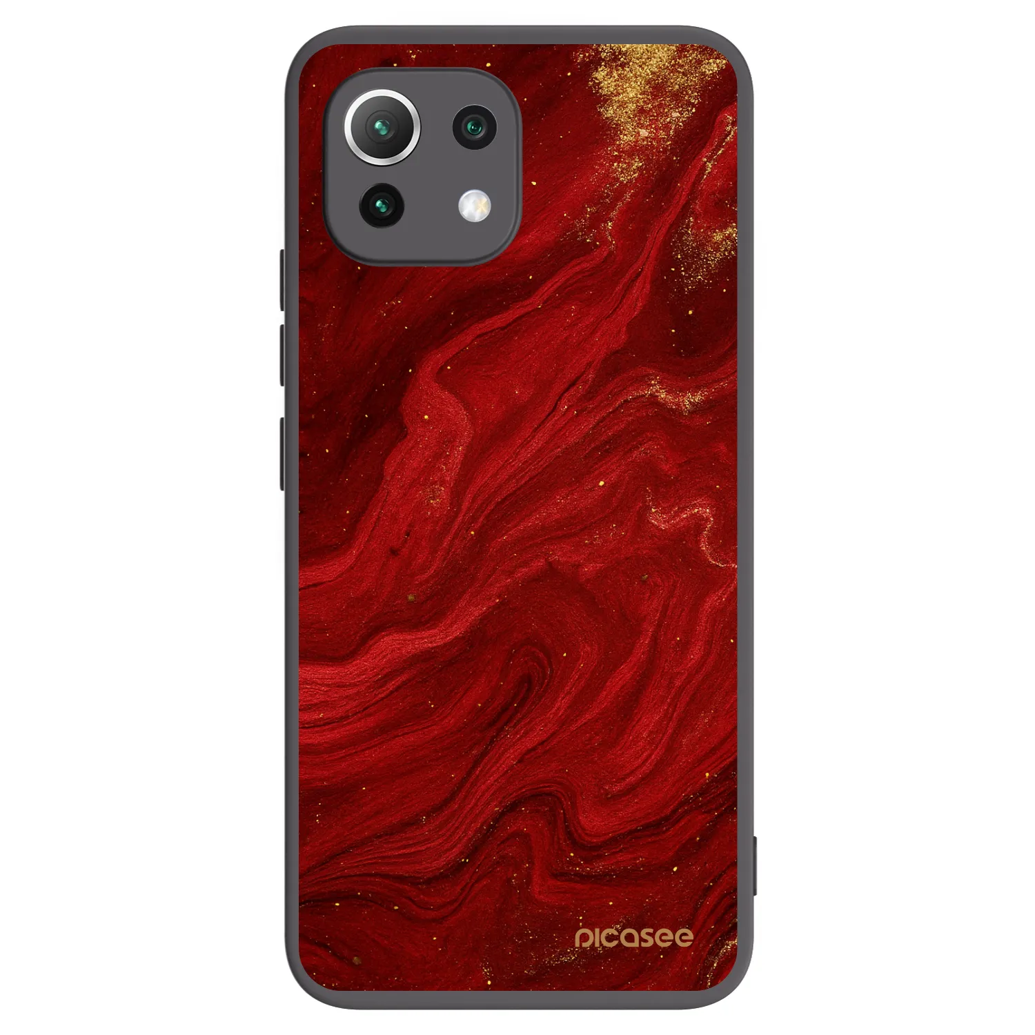 Picasee silikonski črni ovitek za Xiaomi Mi 11 Lite - Red
