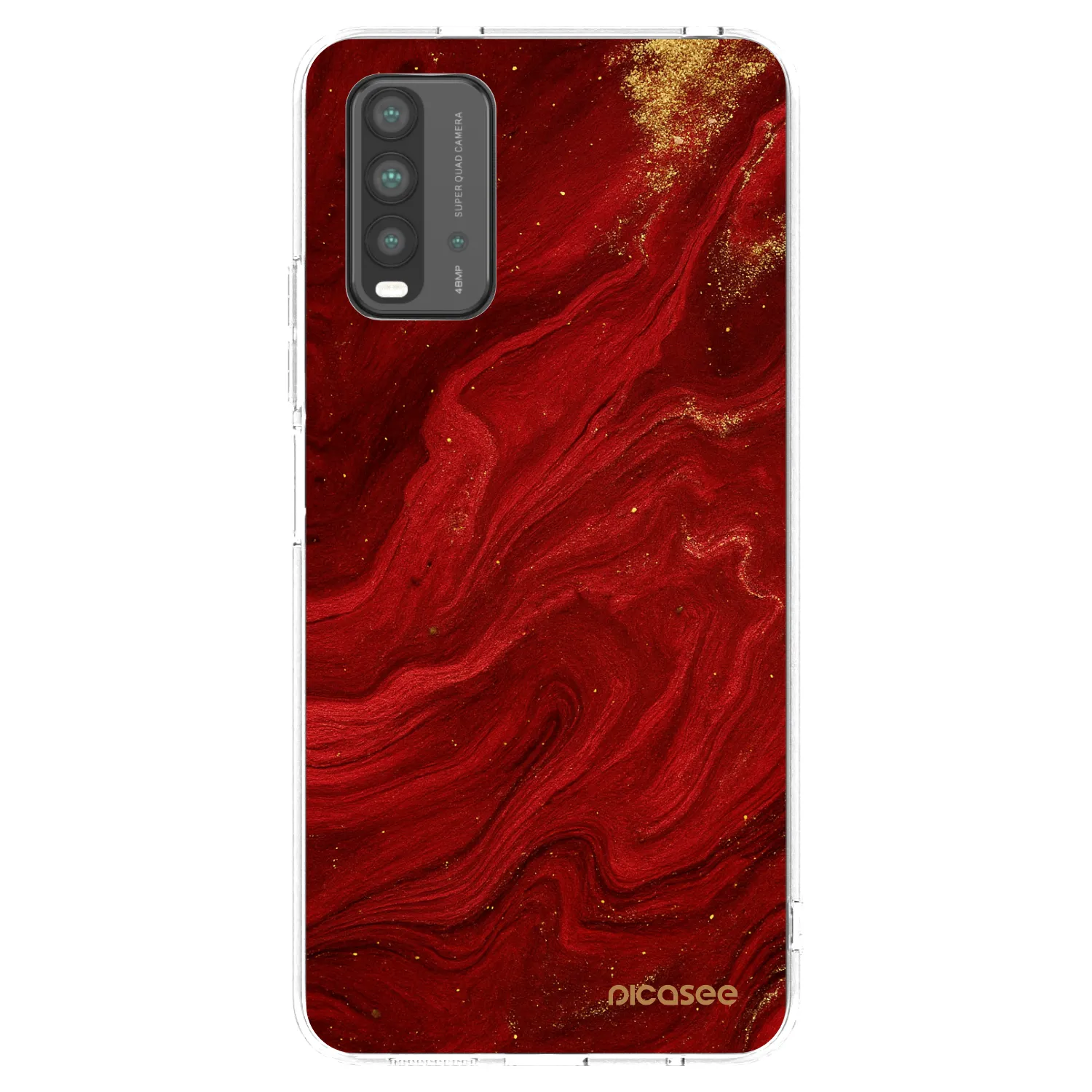 Picasee silikonski črni ovitek za Xiaomi Redmi 9T - Red