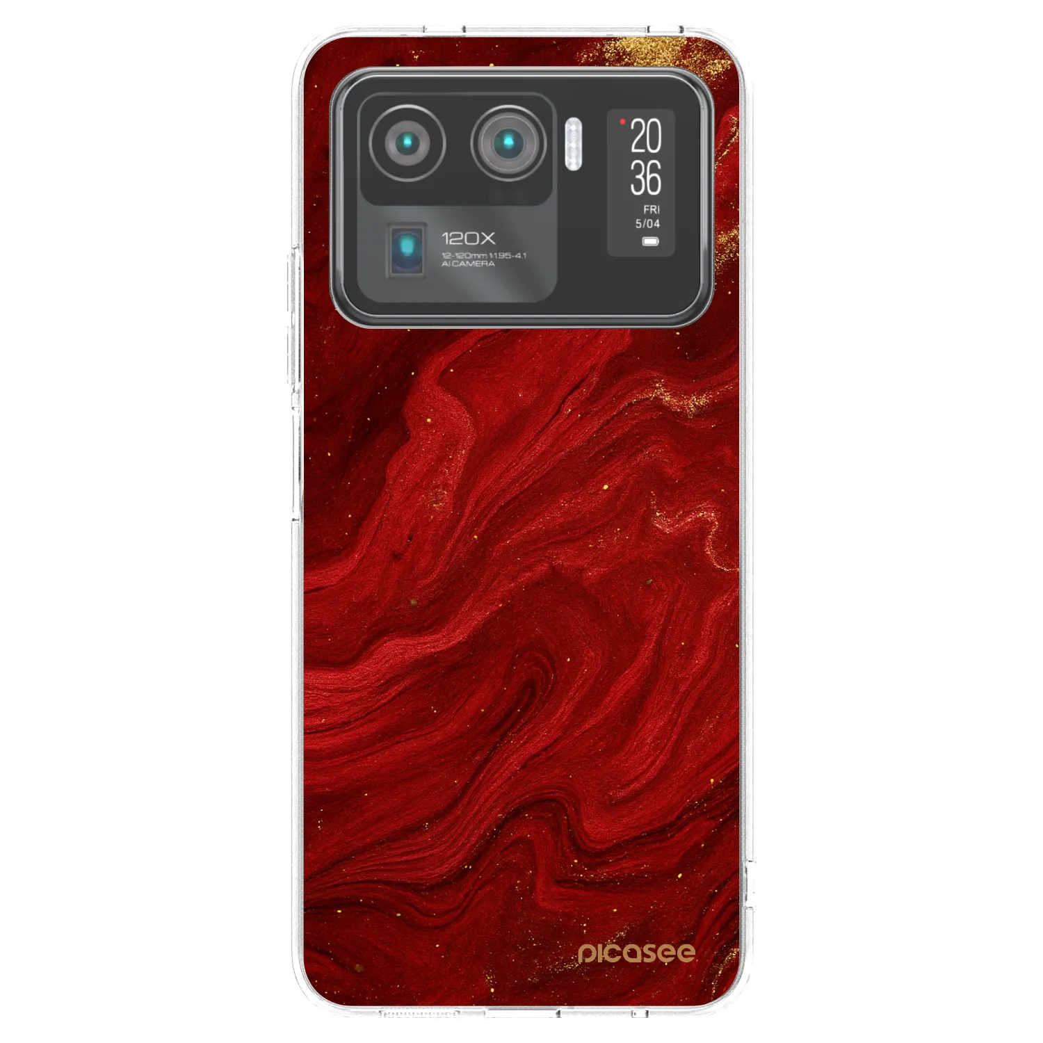 Picasee silikonski prozorni ovitek za Xiaomi Mi 11 Ultra - Red
