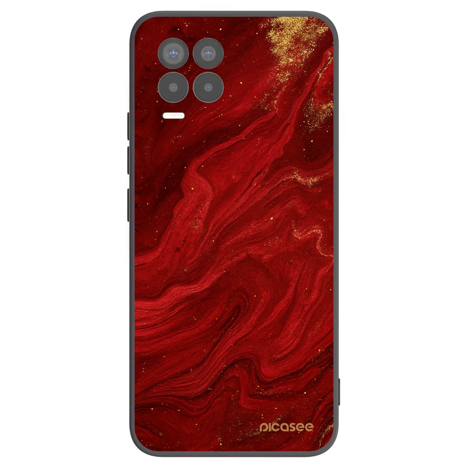 Picasee silikonski črni ovitek za Realme 8 4G - Red