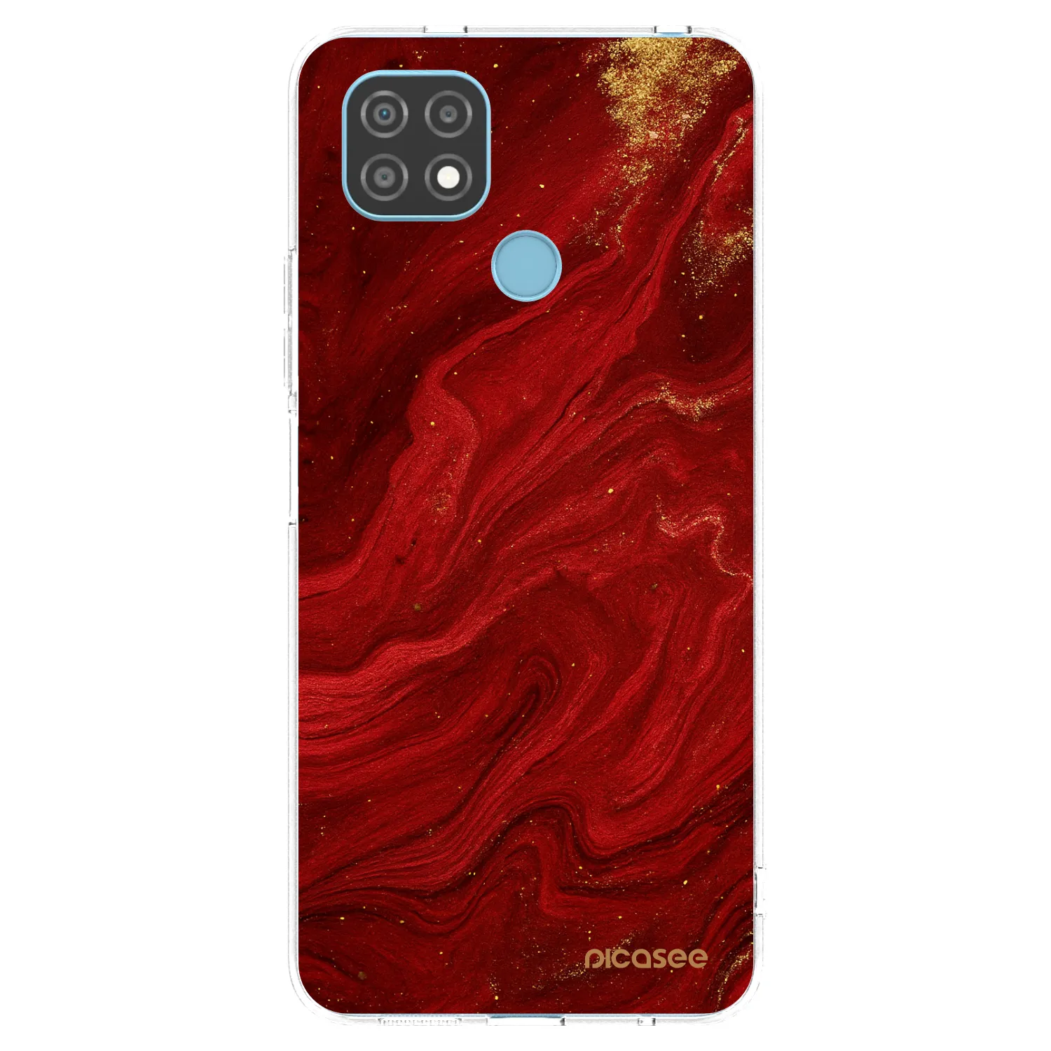 Picasee silikonski prozorni ovitek za Realme C21 - Red