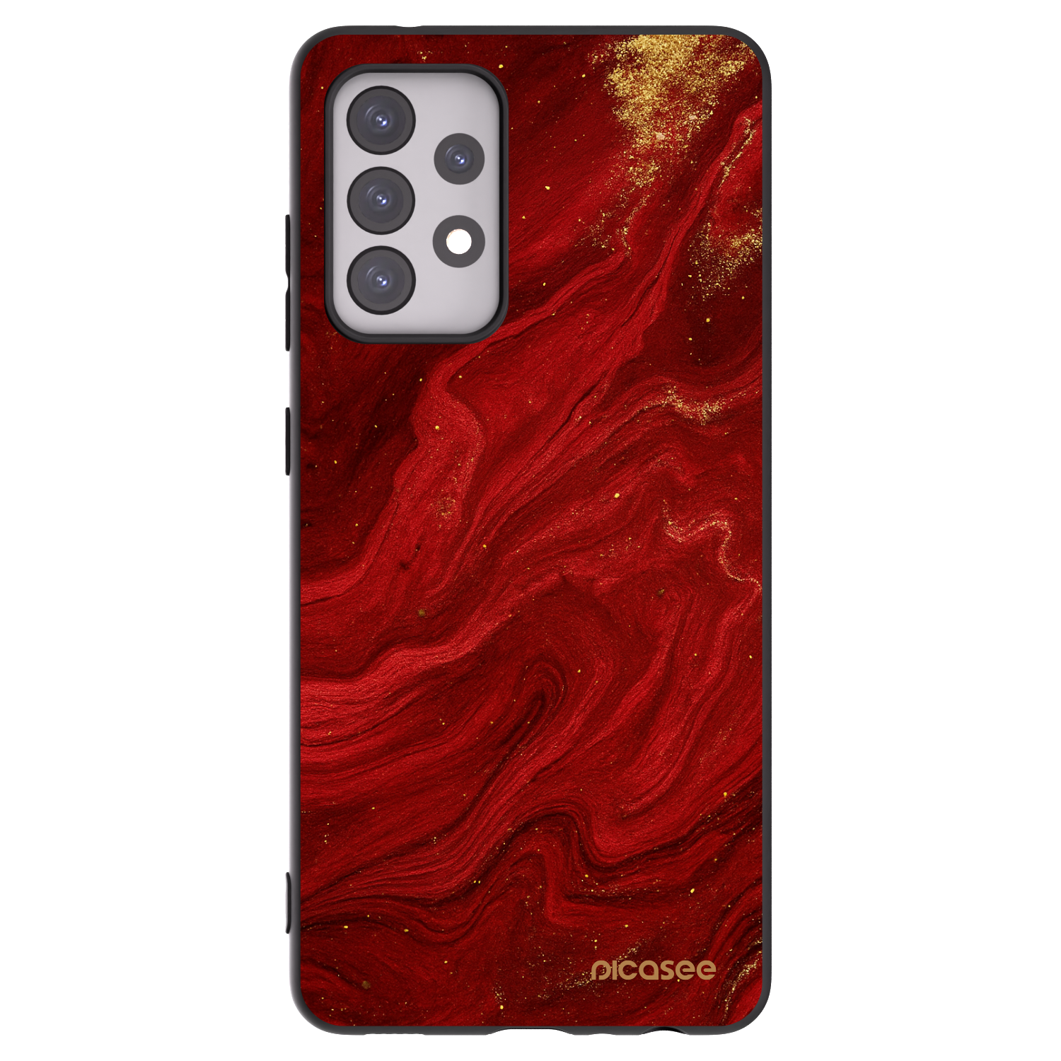 Picasee silikonski črni ovitek za Samsung Galaxy A52s 5G A528B - Red