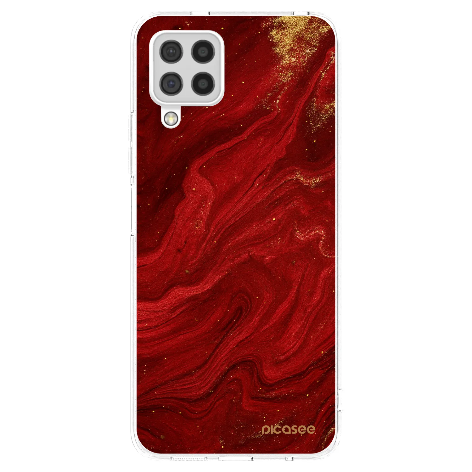 Picasee silikonski prozorni ovitek za Samsung Galaxy A22 A225F 4G - Red