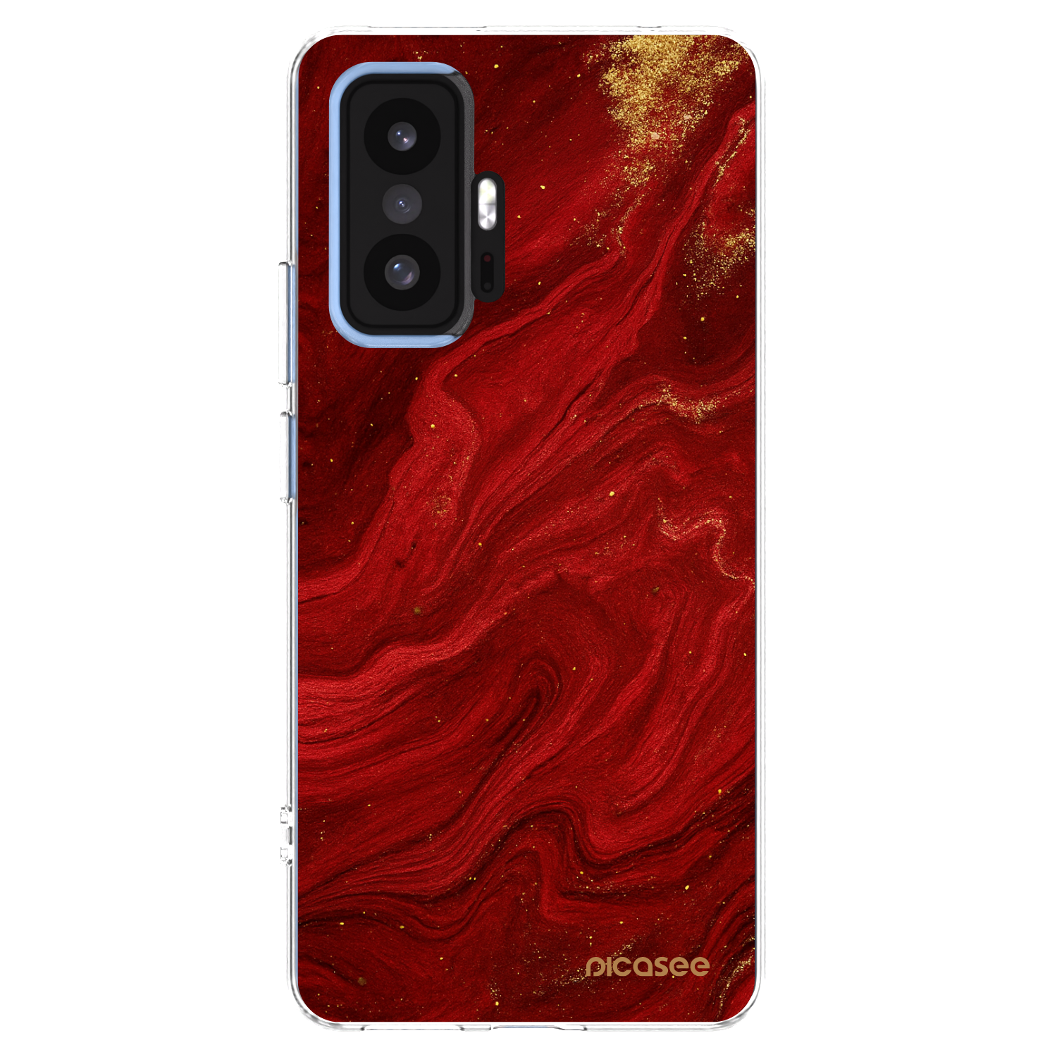 Picasee silikonski prozorni ovitek za Xiaomi 11T Pro - Red