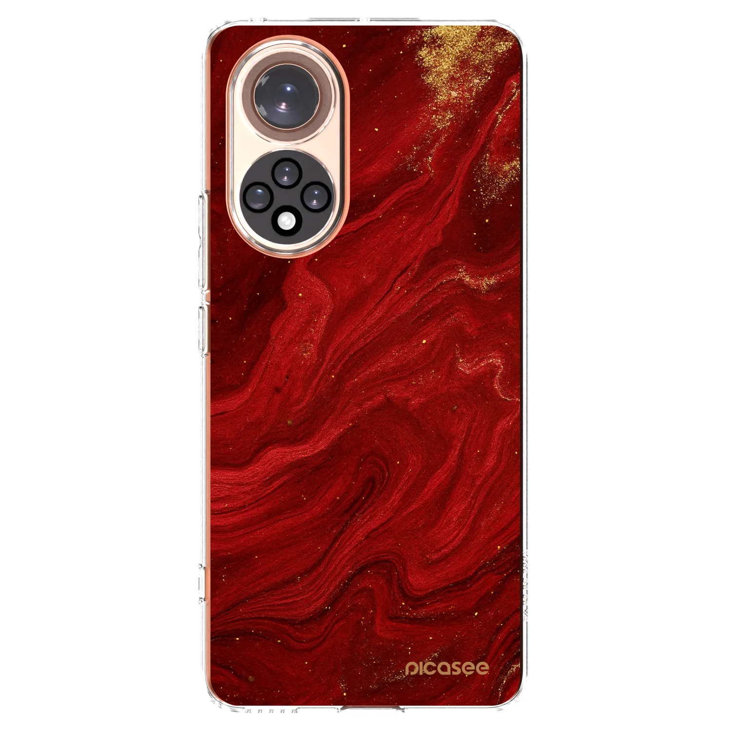 Picasee silikonski prozorni ovitek za Honor 50 5G - Red