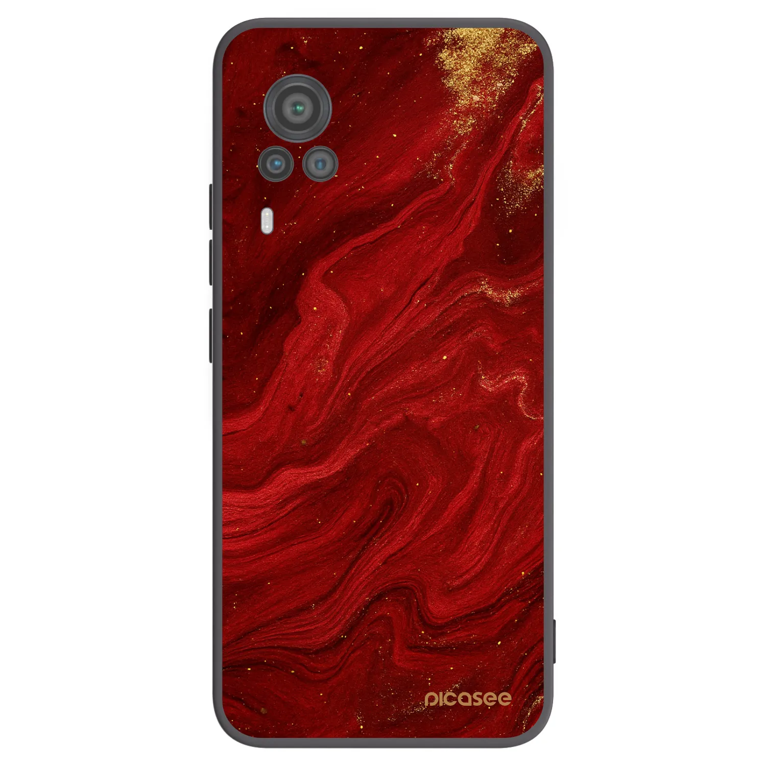 Picasee silikonski črni ovitek za Vivo X60 Pro 5G - Red