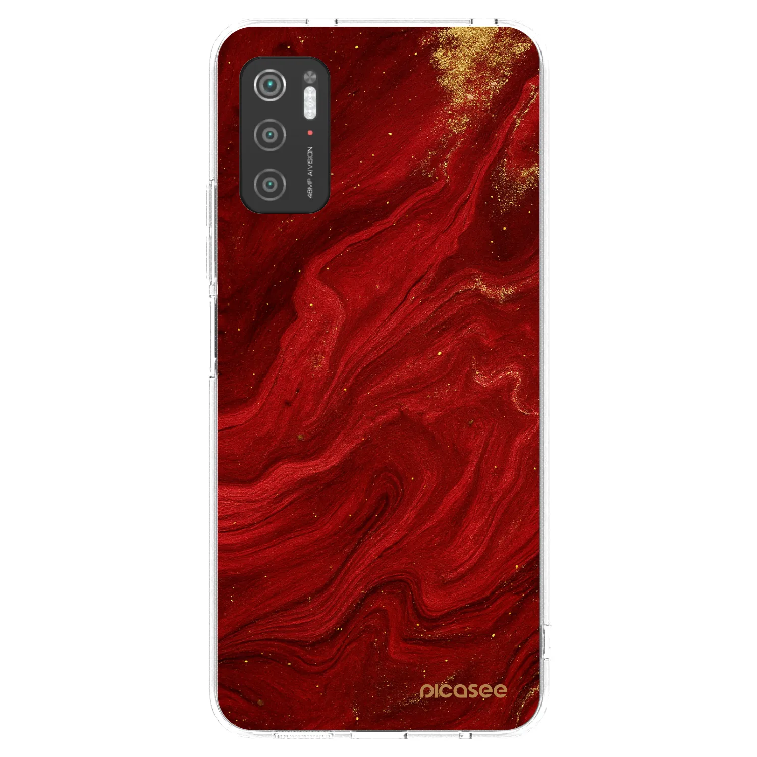 Picasee silikonski prozorni ovitek za Xiaomi Poco M3 Pro 5G - Red