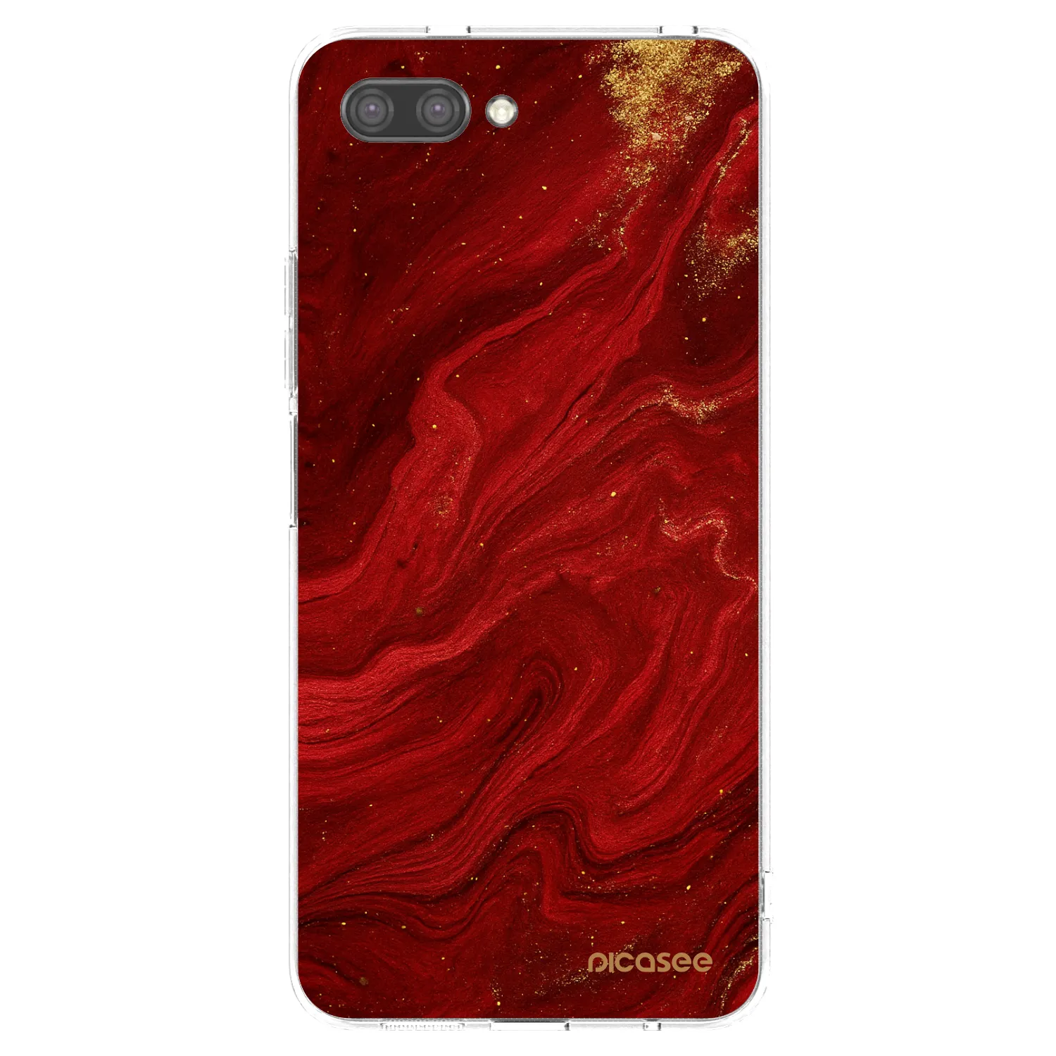 Picasee silikonski prozorni ovitek za Honor 10 - Red