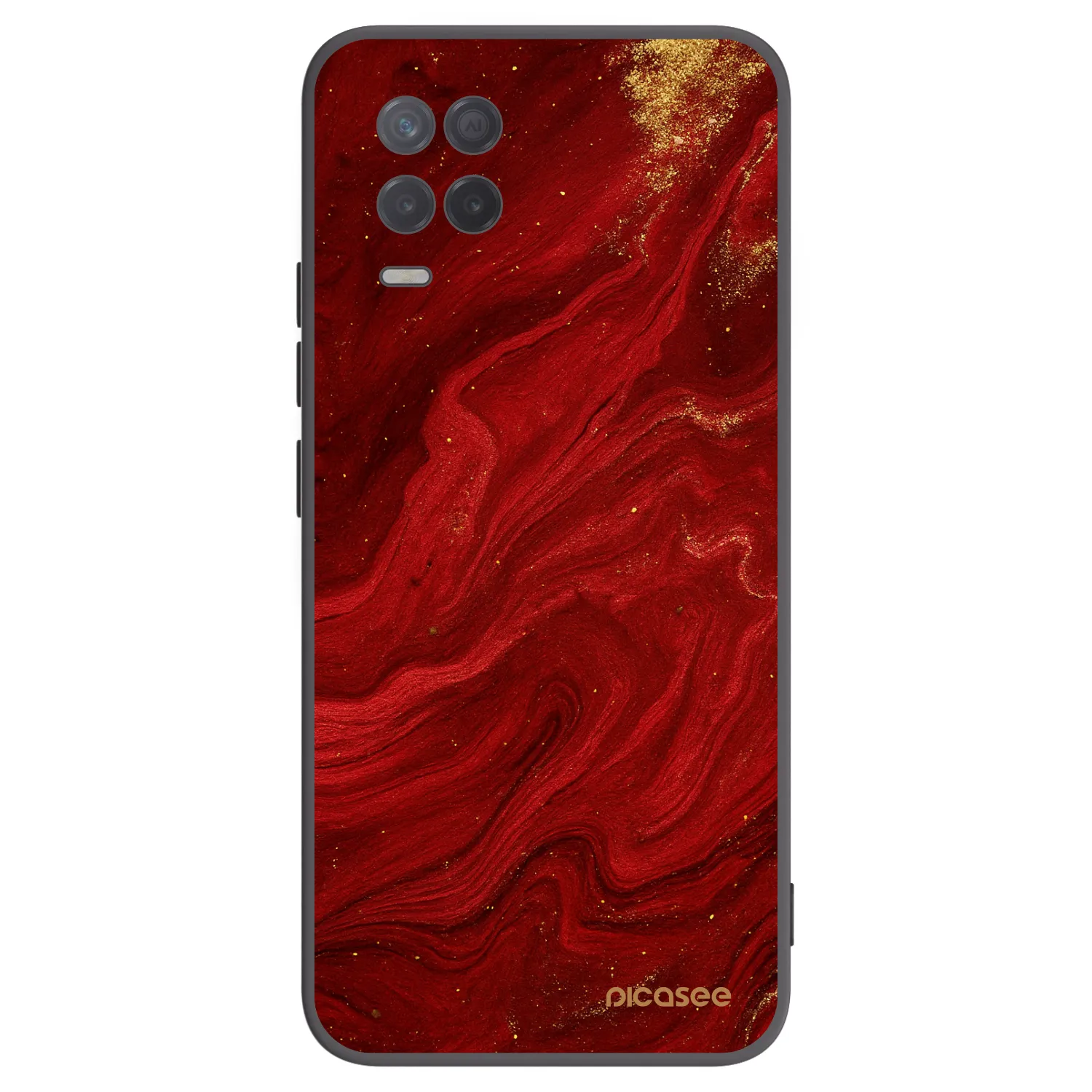 Picasee silikonski črni ovitek za Realme 8 5G - Red