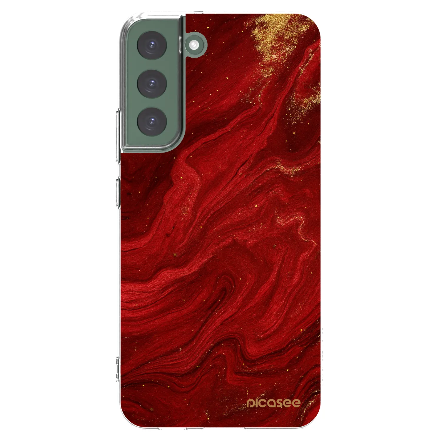 Picasee silikonski prozorni ovitek za Samsung Galaxy S22+ 5G - Red