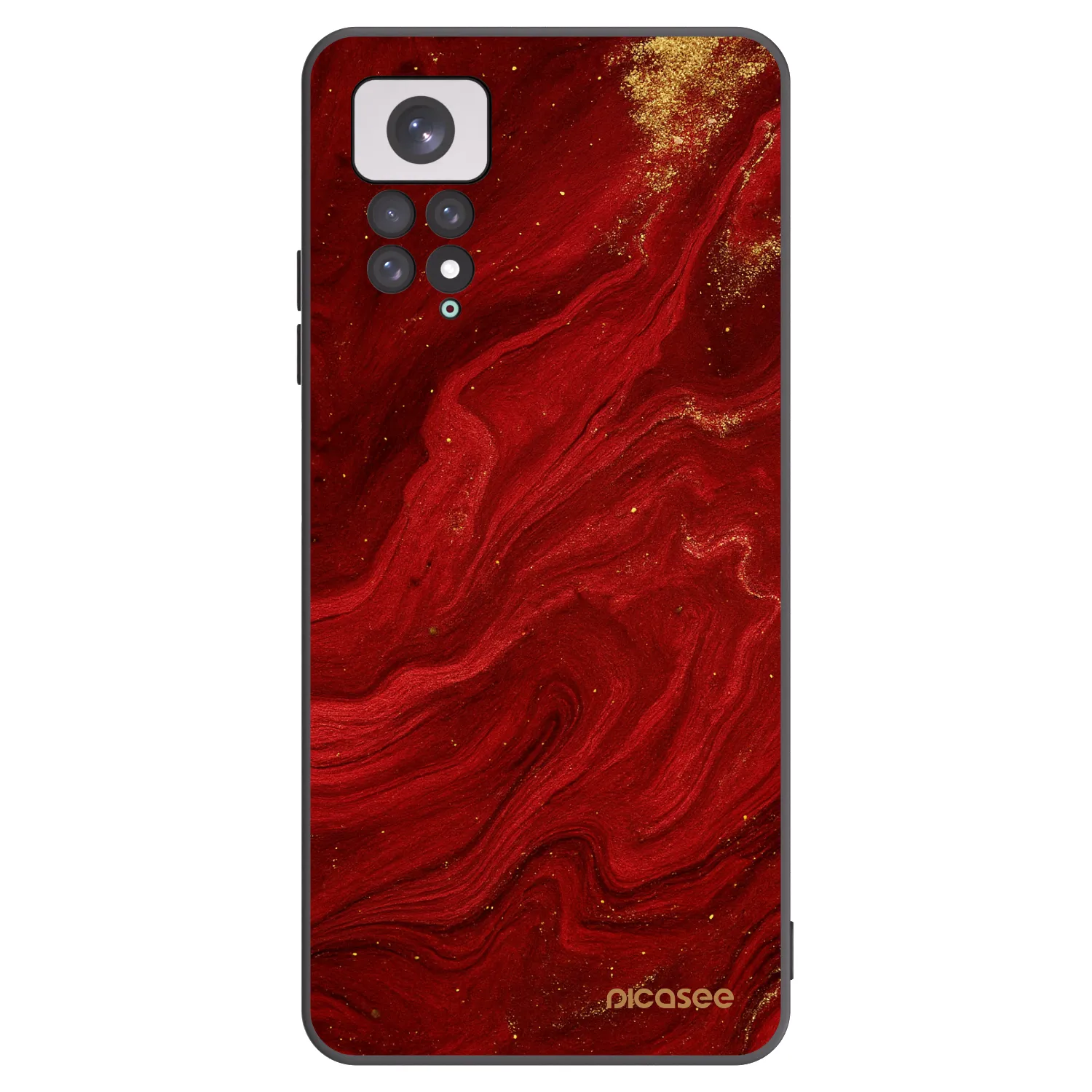 Picasee silikonski črni ovitek za Xiaomi Redmi Note 11 - Red