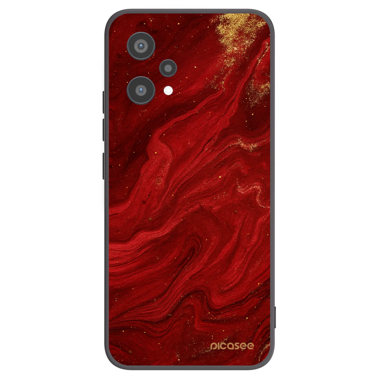 Picasee silikonski črni ovitek za Realme 9 Pro 5G - Red